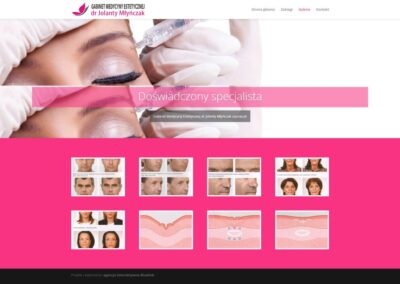 Zrzut ekranu strony zabiegi medest-mlynczak.pl