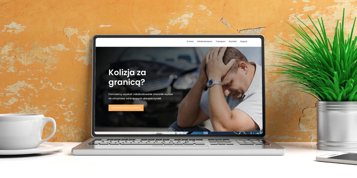 Wizualizacja projektu strony internetowej Euroodszkodowania.eu