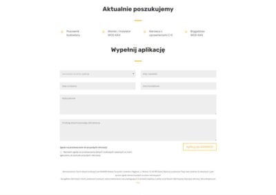 Zrzut ekranu strony internetowej firmy Kanwod - praca