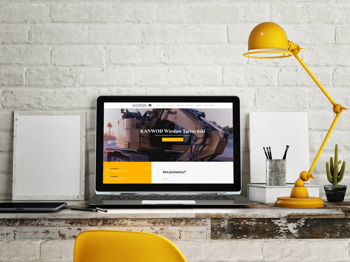 Realizacja projektu strony internetowej KANWOD Wizualizacja projektu strony internetowej firmy firmy KANWOD