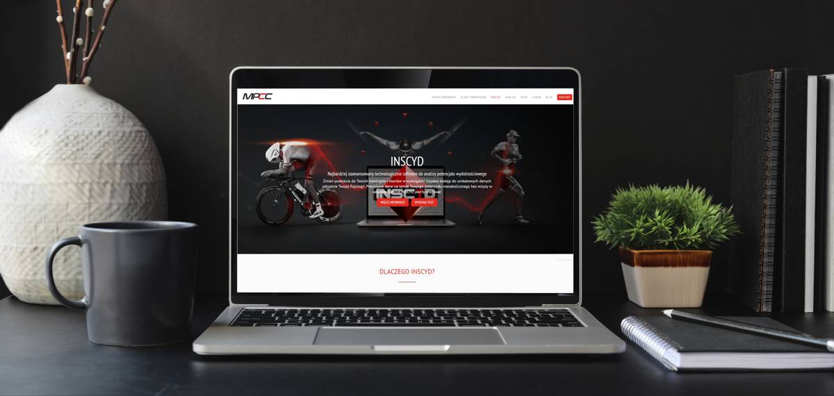 Realizacja projektu strony internetowej firmy trenera kolarstwa Michała Pustuły mpcc.pl Wizualizacja projektu strony internetowej trenera kolarstwa Michała Pustuły