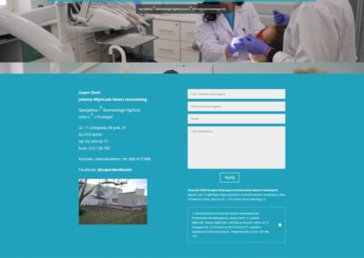 Zrzut ekranu strony kontakt superdent-mlynczak.pl