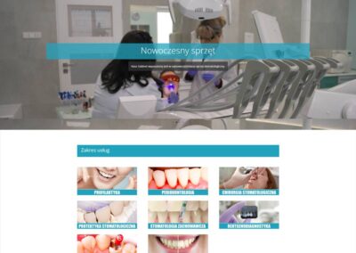 Zrzut ekranu strony zakres usług superdent-mlynczak.pl