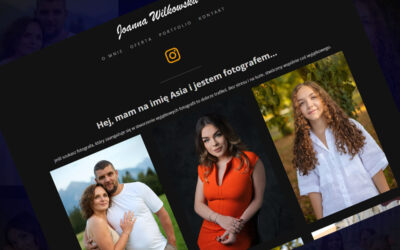 Strona internetowa fotograf Joanny Wilkowskiej