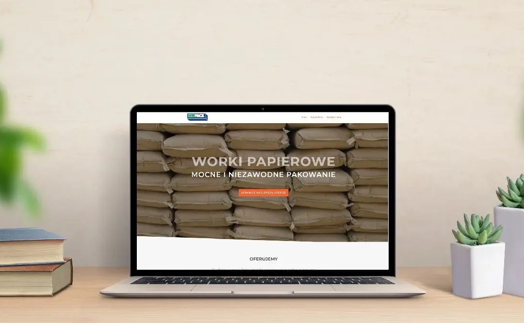Strona produktowa – worki papierowe
